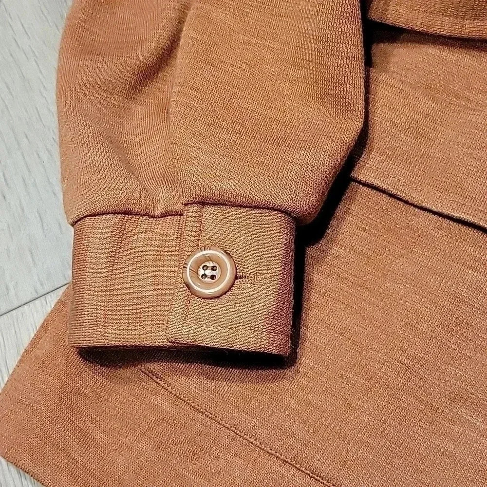 Vintage Sears Roebuck 80's Button Up Jacket Size 14 Light Rust - Picture 3 of 13